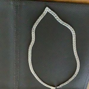 Vintage Mexico chevron V-shaped sterling silver necklace
